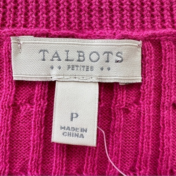 Talbots baby cable knit sweater, scoop neckline & short sleeves, ๐ฏ cotton - Picture 7 of 8